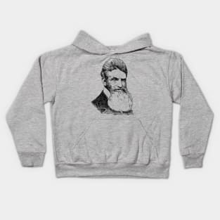 John Brown Sketch - History, Abolitionist, Leftist, Harpers Ferry Kids Hoodie